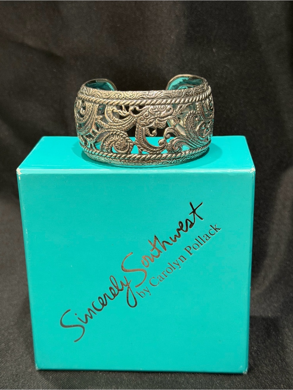 Sincerely Southwest by Carolyn Pollack 925 SS Filigree Cuff Bracelet-NEVER WORN!